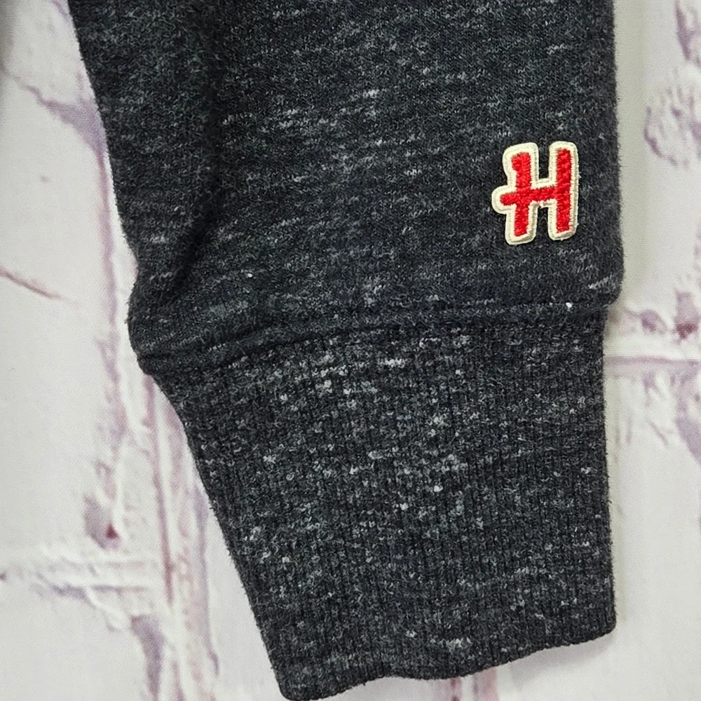 Space Jam‎ Movie Graphic Hoodie Charcoal Gray Raglan Soft Sweatshirt Mens Small